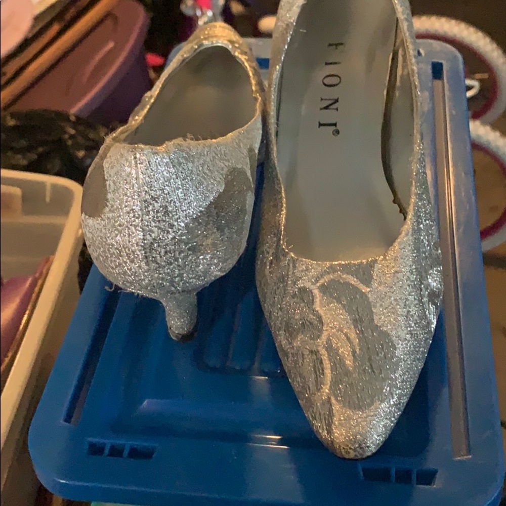 High heeled shoes